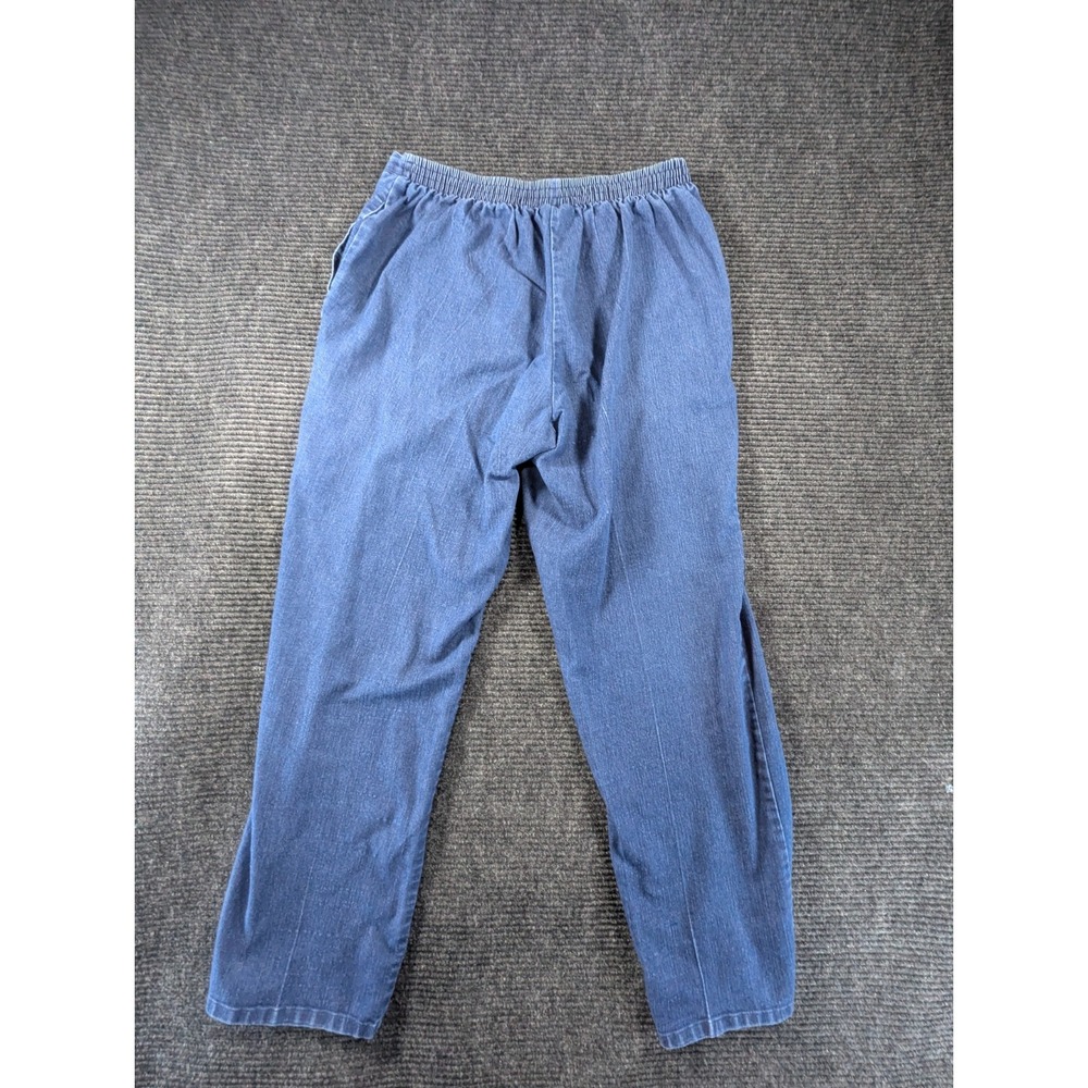 Alfred Dunner Jeans Womens 10 Blue Denim Elastic Waist Straight Medium Wash